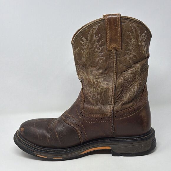 Ariat WorkHog Pull On Work Boots Men’s 8.5 EE Wide Brown Soft Toe 10008633 main image 13